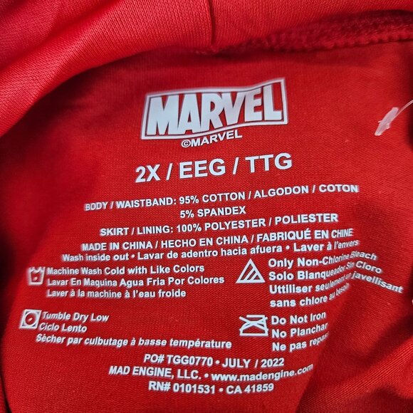 Marvel Spider-Man Girls Hooded Red Blue Dress Size 2X Tulle Satin Skirt Cosplay - Picture 12 of 12